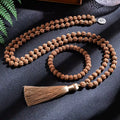 Natural Rudraksha Mala Necklace & Bracelet Set