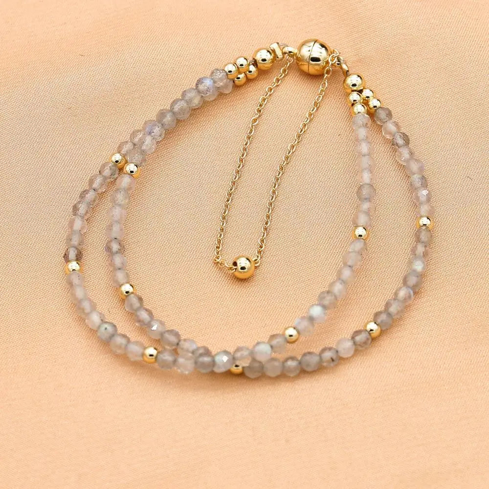 Blue Sandstone Beaded Bracelet