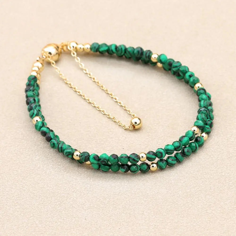 Blue Sandstone Beaded Bracelet