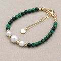 Shell Pearl & Imperial Stone Bracelet