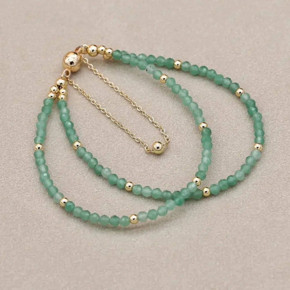 Blue Sandstone Beaded Bracelet