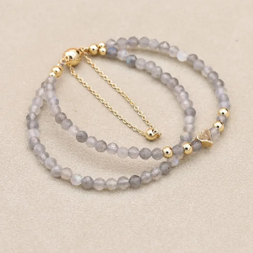 Blue Sandstone Beaded Bracelet