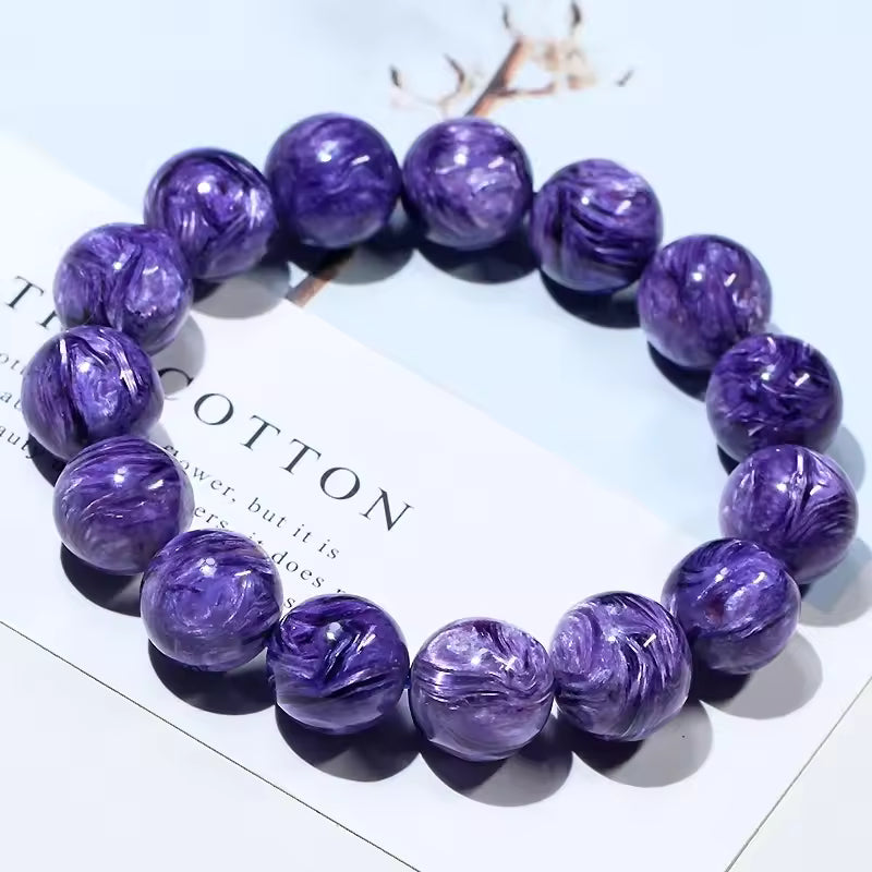 Handcrafted Amethyst Bead Bracelet
