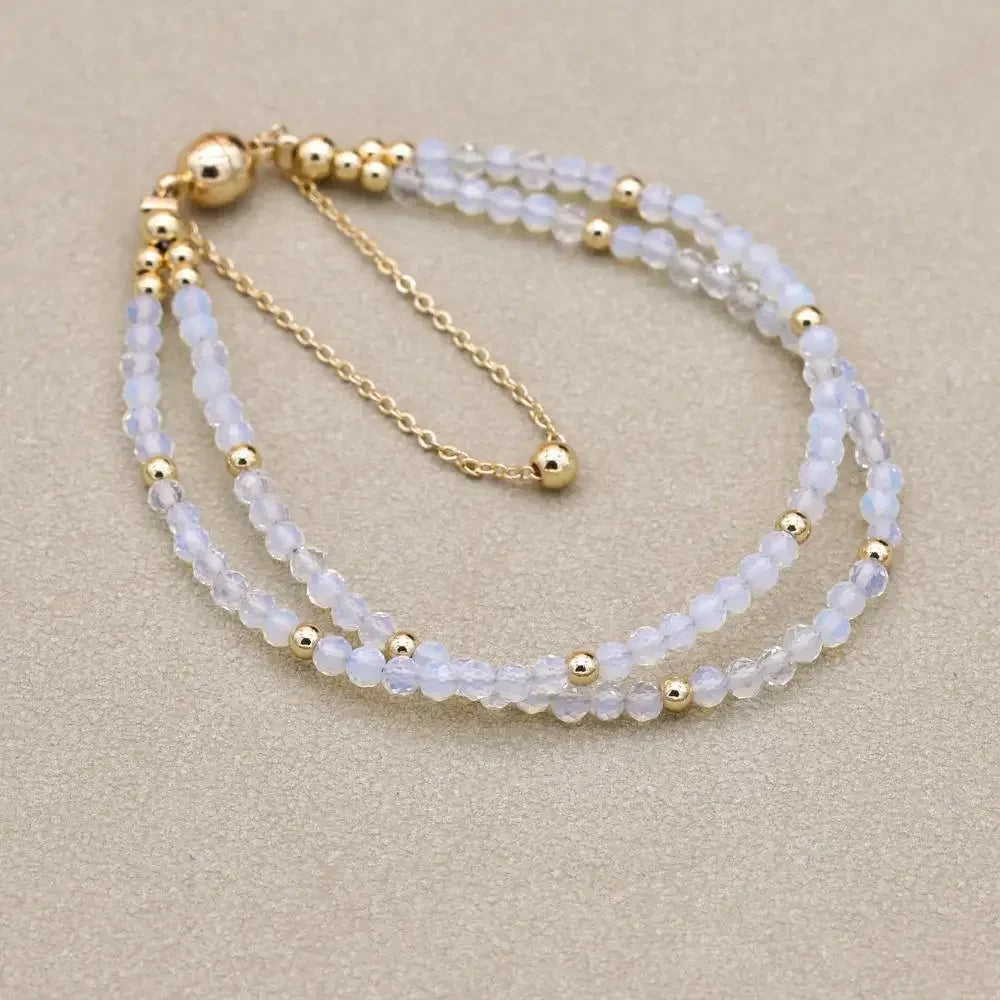 Morganite Beaded Bracelet
