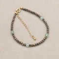 Pyrite & Green Aventurine Beaded Bracelet