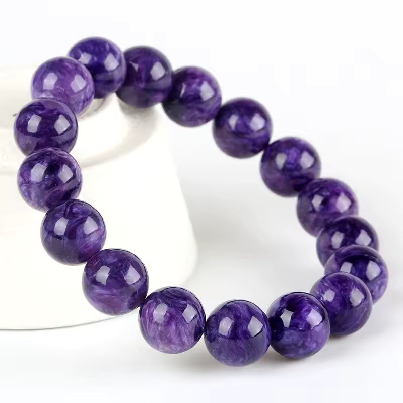 Handcrafted Amethyst Bead Bracelet