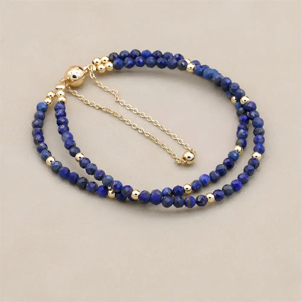Blue Sandstone Beaded Bracelet