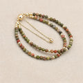Unakite Beaded Bracelet