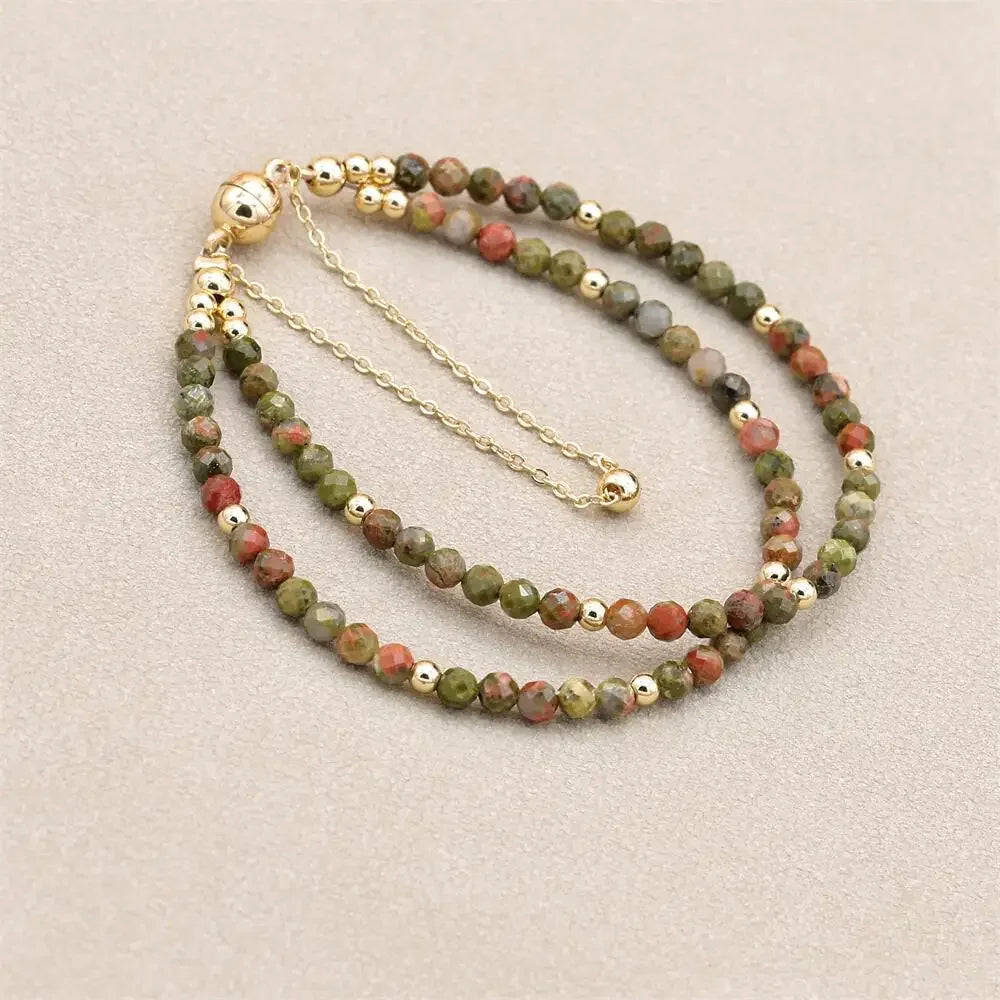 Blue Sandstone Beaded Bracelet