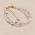 Pink Crystal Beaded Bracelet